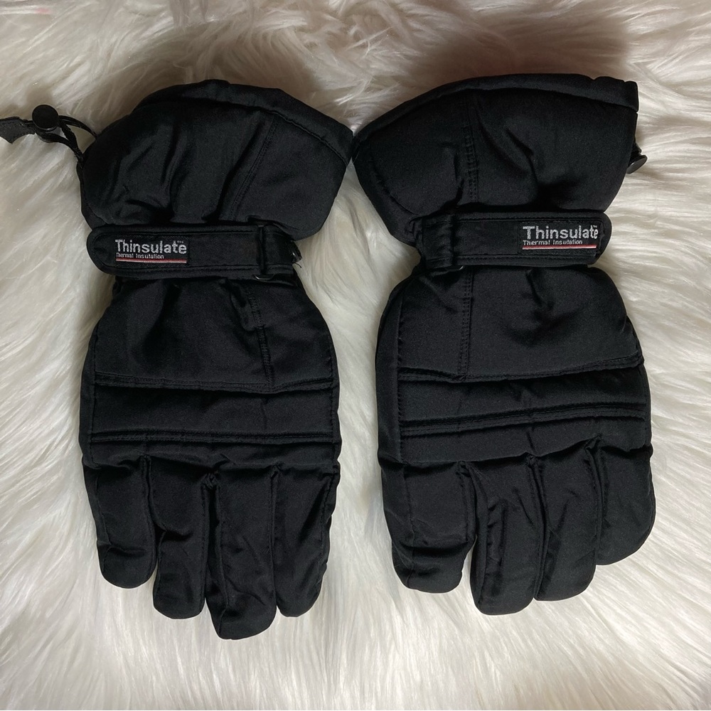 Men’s Thinsulate Black Winter Snow Gloves